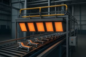 ligne production industrielle chauffage metal