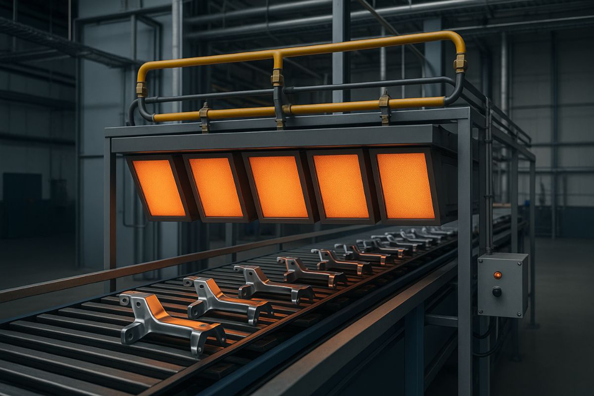 ligne production industrielle chauffage metal