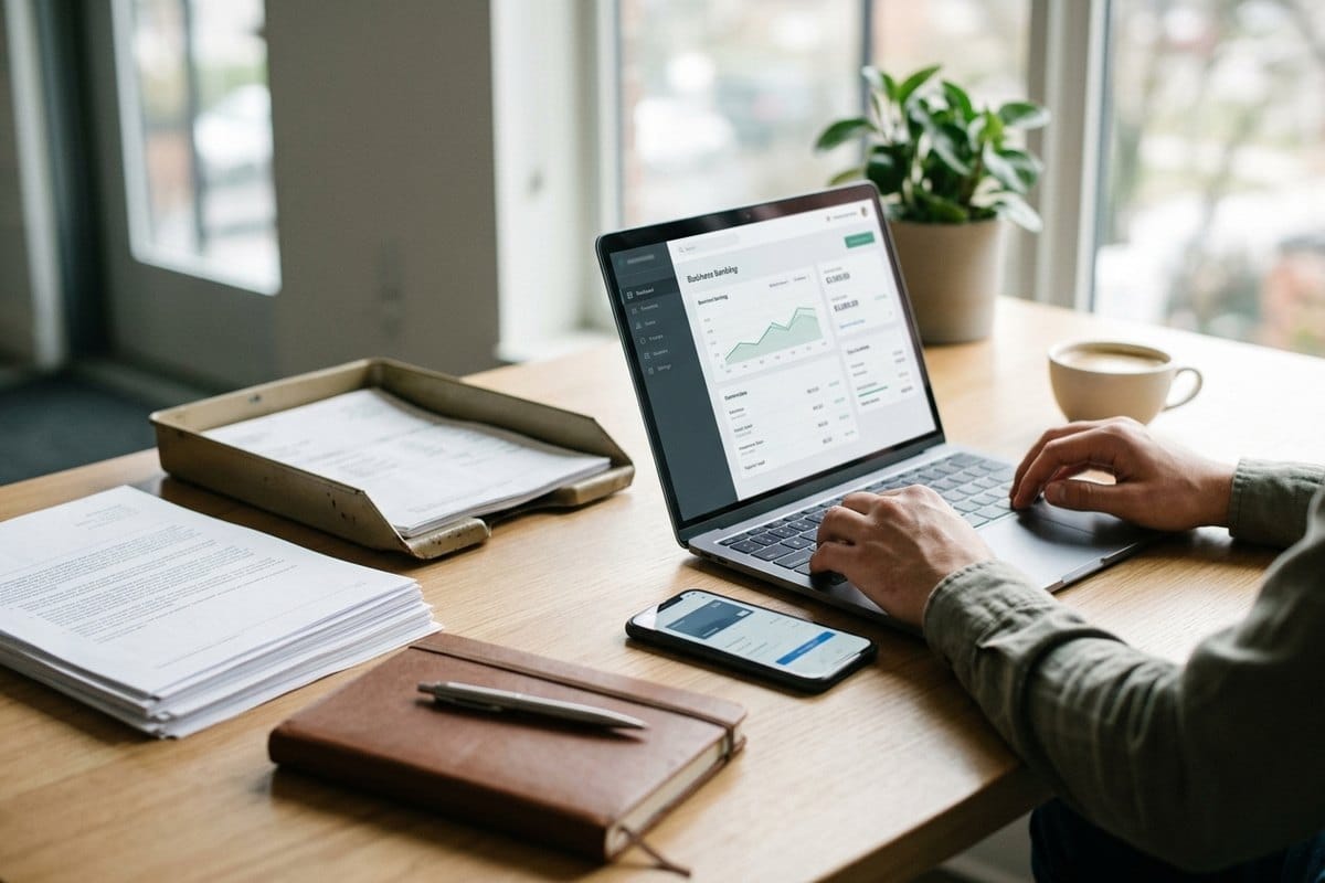 Mains tapant sur un ordinateur portable
